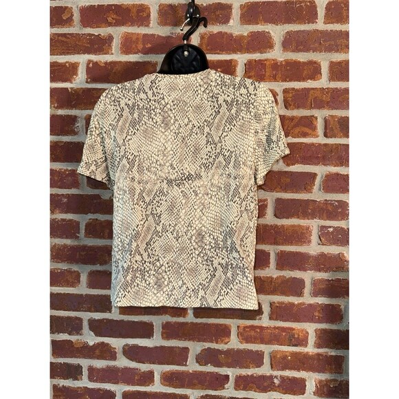 Babaton snakeskin print crewneck top size medium - Picture 3 of 5